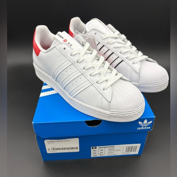 Adidas White Originals Superstar Tokyo Sneakers Shoes Men Size 10.5 New Limited